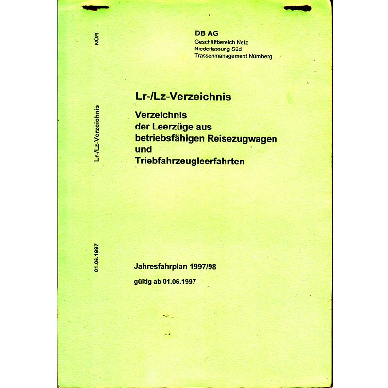 DB AG, Lr-/Lz-Verzeichnis, 1997