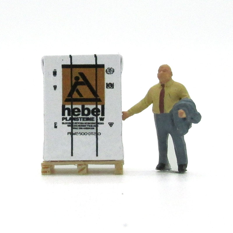 DUHA Ladegut H0 11383 - Palette mit Baumaterial ”Hebel”