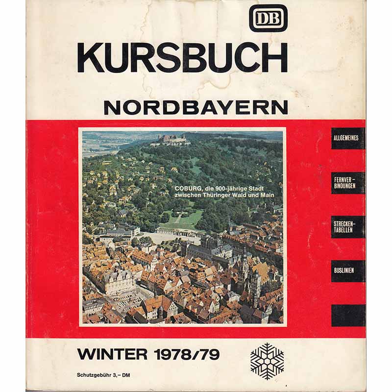 DB Kursbuch Nordbayern Winter 1978/79