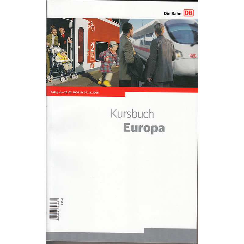 DB Kursbuch Europa 28.5. bis 9.12.2006