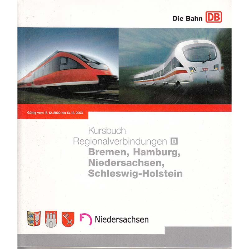 DB Kursbuch Regionalverbindungen B - Niedersachsen 2003