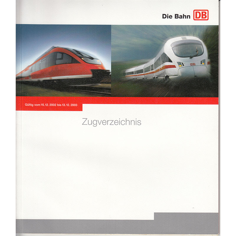 DB Zugverzeichnis 2003