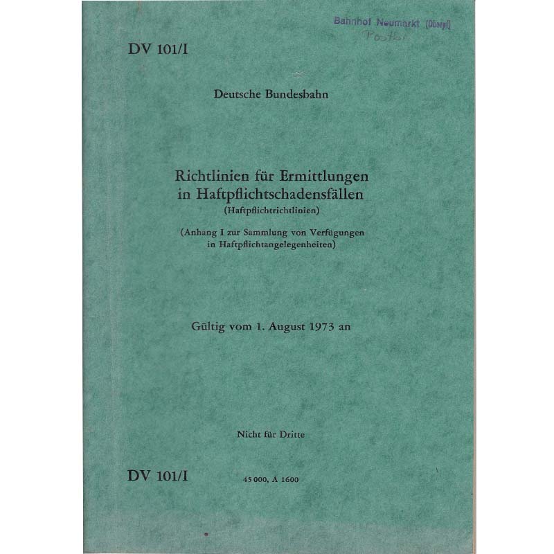 DV Richtlinien für Ermittlungen in Haftpflichtschadensfällen