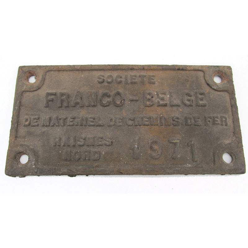 Original Waggonschild Societe FRANCO-BELGE 1971