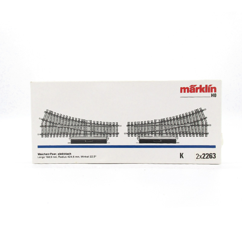 Märklin H0 K-Weichen-Paar, elektrisch 2263