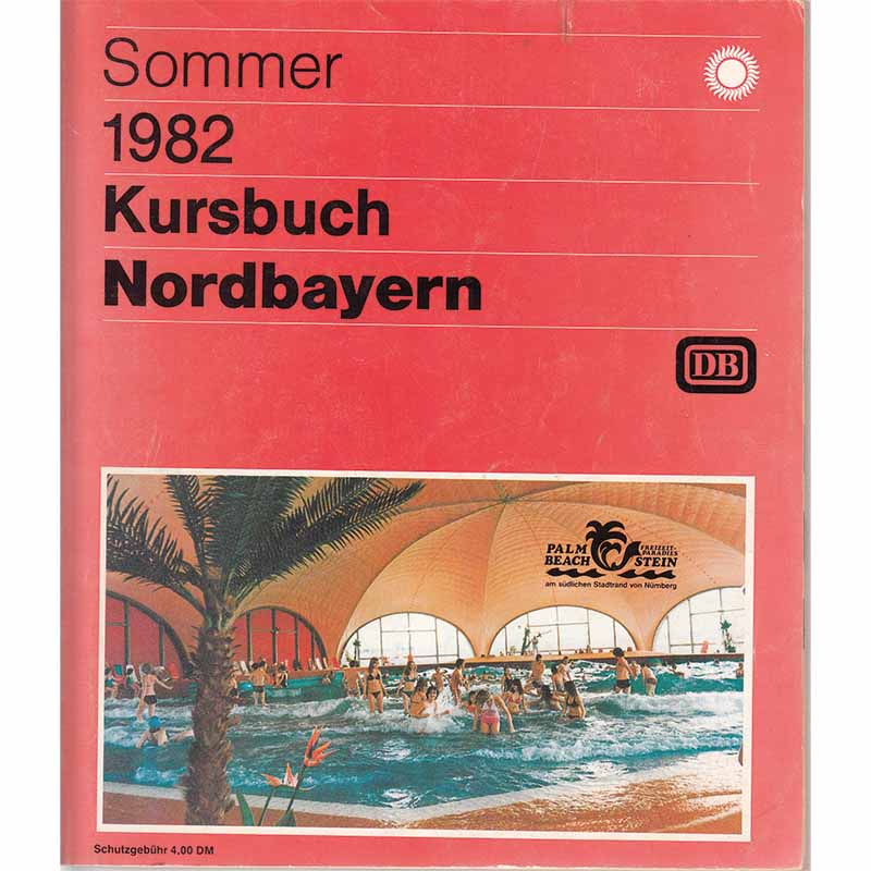 DB Kursbuch Nordbayern, Sommer 1982 inkl. Landkarte