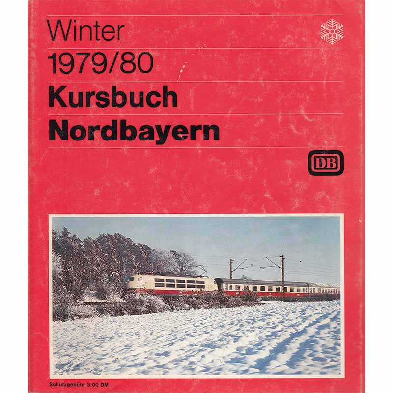 DB Kursbuch Nordbayern, Winter 1979/1980 inkl. Landkarte