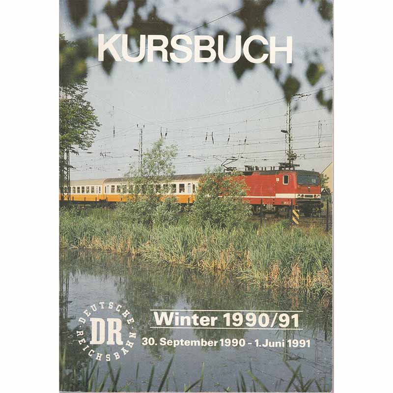 DR Kursbuch, Winter 1990/1991, inkl. Landkarte