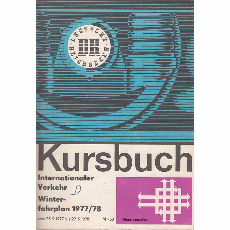 DR Kursbuch, Winter 1977/1978, Internationaler Verkehr, inkl. Landkarte