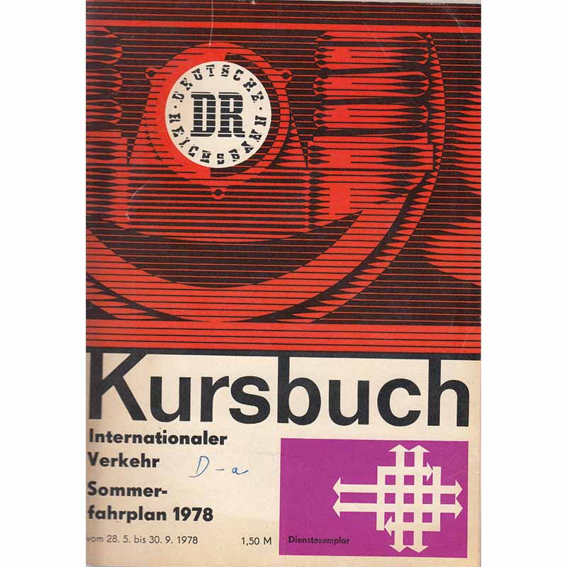 DR Kursbuch, Sommer 1978, Internationaler Verkehr, inkl. Landkarte