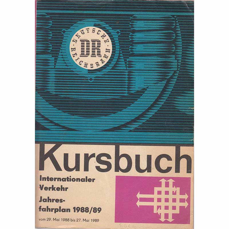 DR Kursbuch, Jahresfahrplan 1988/1989, Internationaler Verkehr, inkl. Landkarten