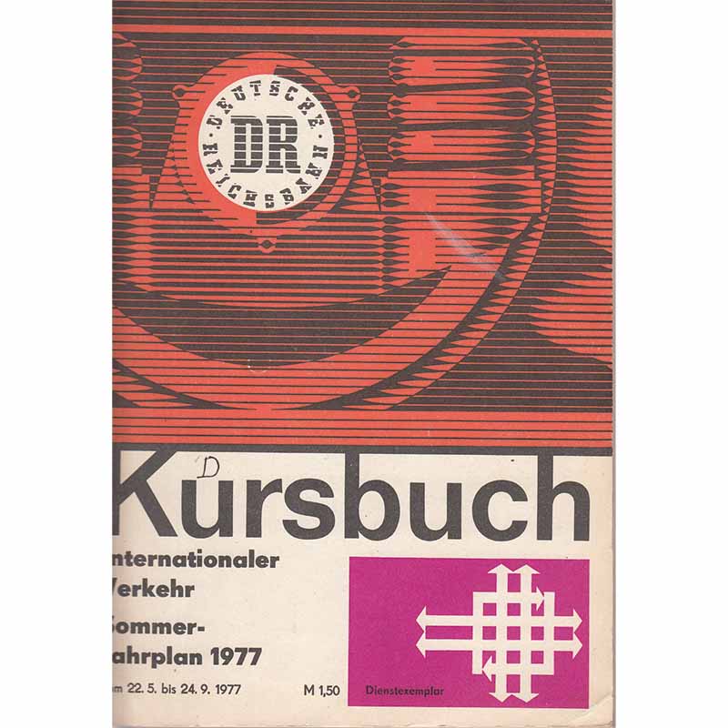 DR Kursbuch, Sommer 1977, Internationaler Verkehr, inkl. Landkarte
