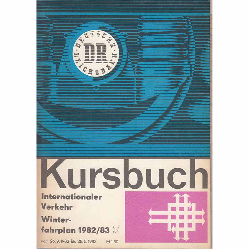 DR Kursbuch, Winter 1982/1983, Internationaler Verkehr, inkl. Landkarte