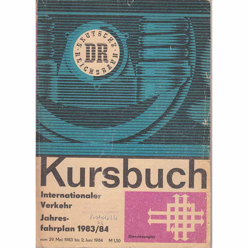DR Kursbuch, Jahresfahrplan 1983/1984, Internationaler Verkehr, inkl. Landkarte