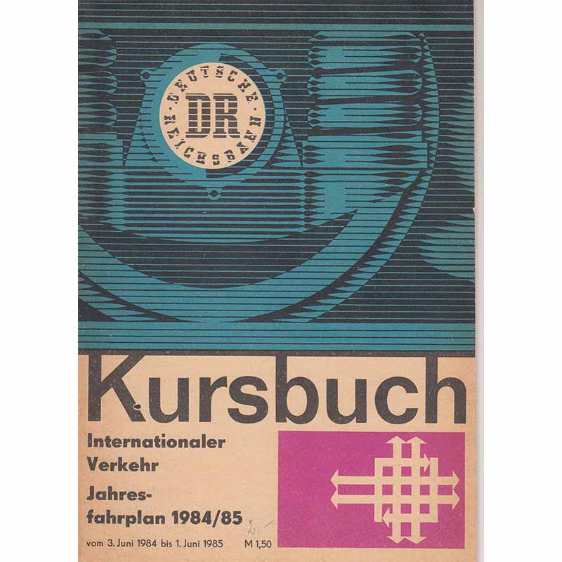 DR Kursbuch, Jahresfahrplan 1984/1985, Internationaler Verkehr, inkl. Landkarte