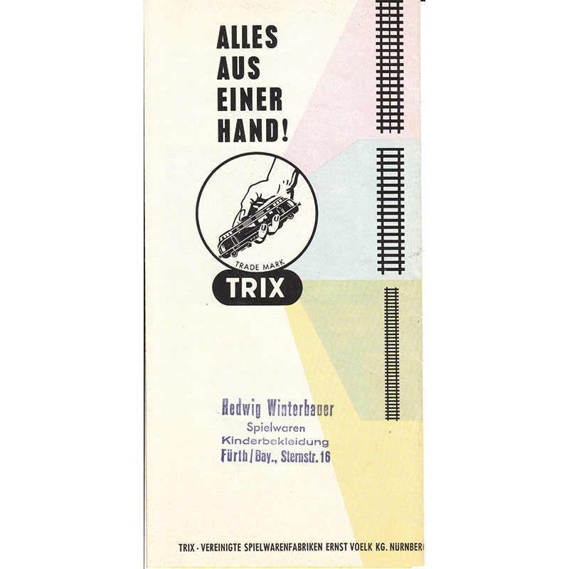 Märklin TRIX Übersichtsblatt aus den 1960er Jahren