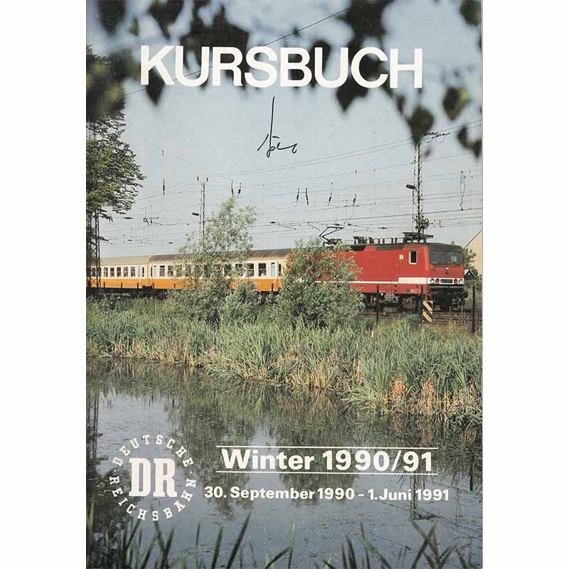 Deutsche Reichsbahn Kursbuch Winter 1990 1991
