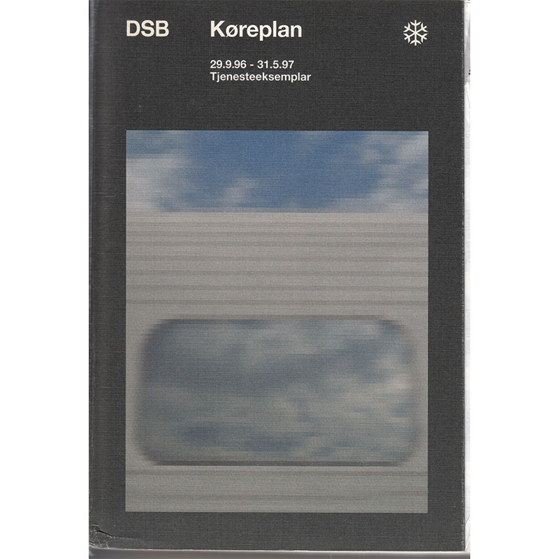DSB International køreplan denmark 1996 / 1997