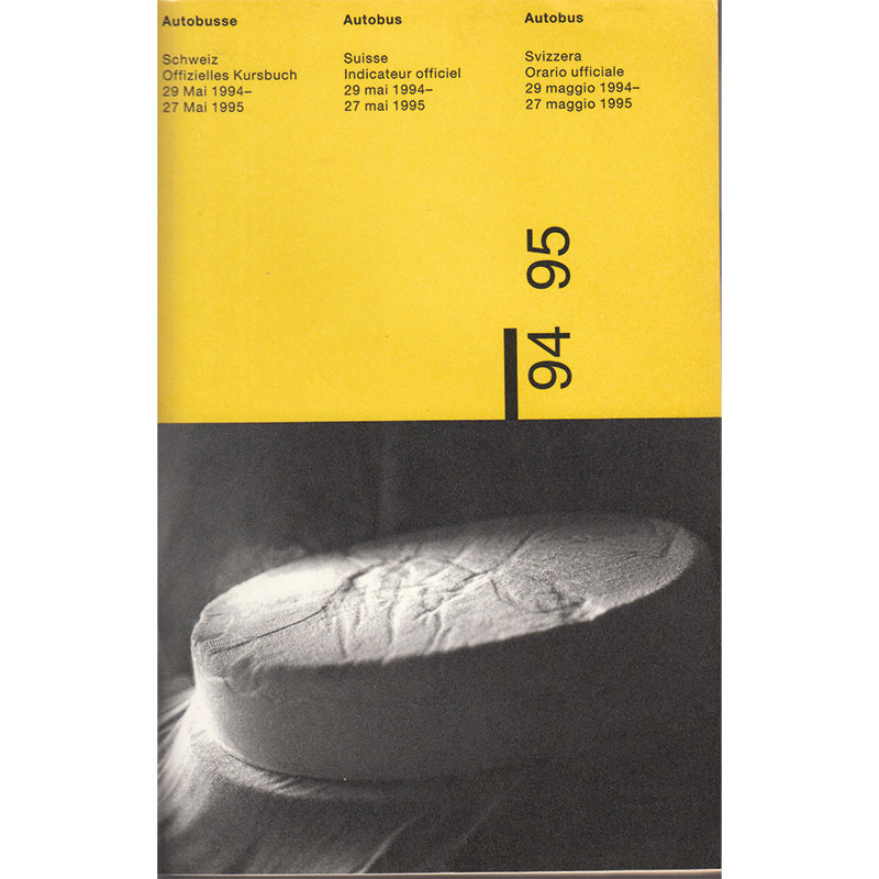 Offizielles Kursbuch Autobusse Schweiz 1994 / 1995 + Kursplan Weiße Flotte Bodensee