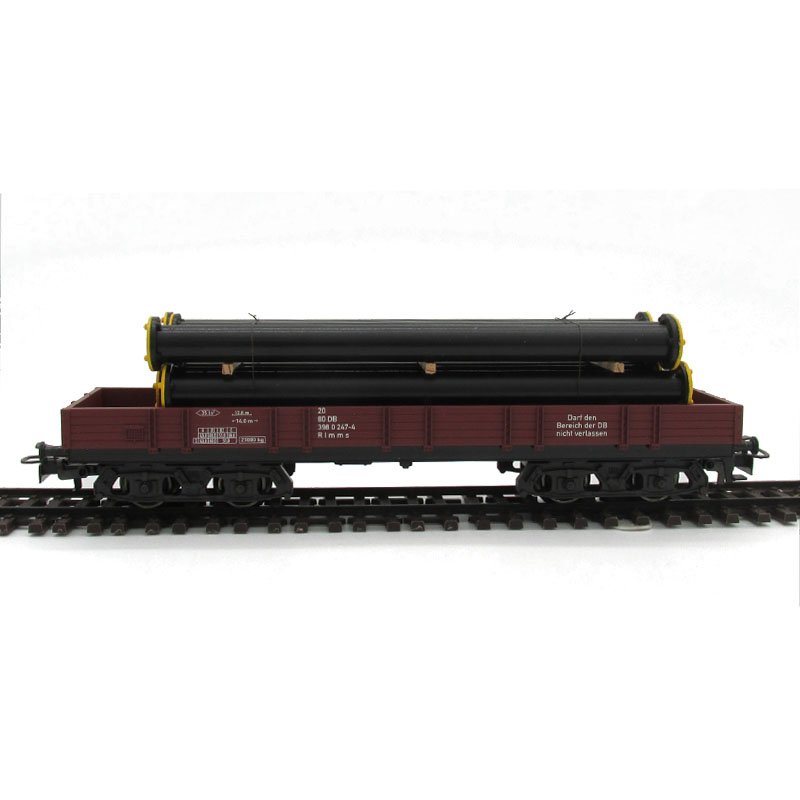 Märklin H0 4-achsiger Niederbordwagen Rimms mit DUHA Ladegut "Rohre" – Bild 4