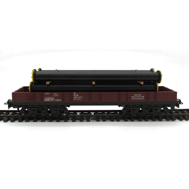 Märklin H0 4-achsiger Niederbordwagen Rimms mit DUHA Ladegut "Rohre" – Bild 5