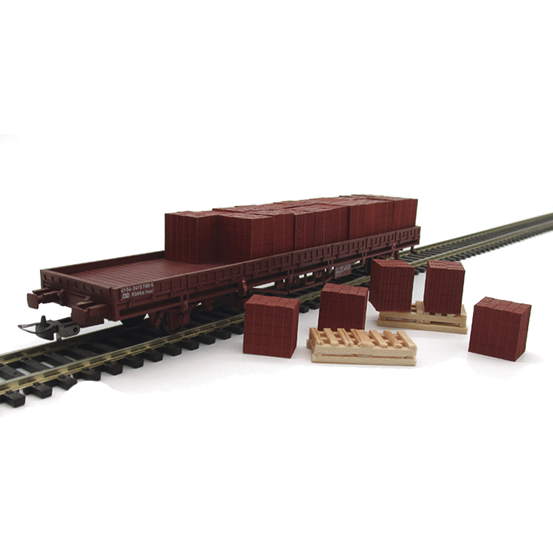 Märklin Niederbordwagen Kbkks mit DUHA Ladegut Ziegeln