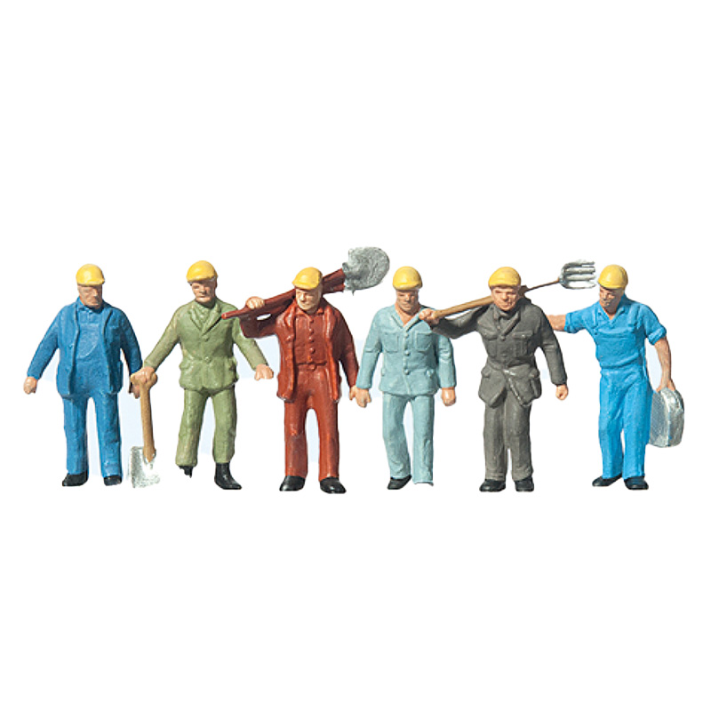 Preiser Figuren Gehende Gleisbauarbeiter