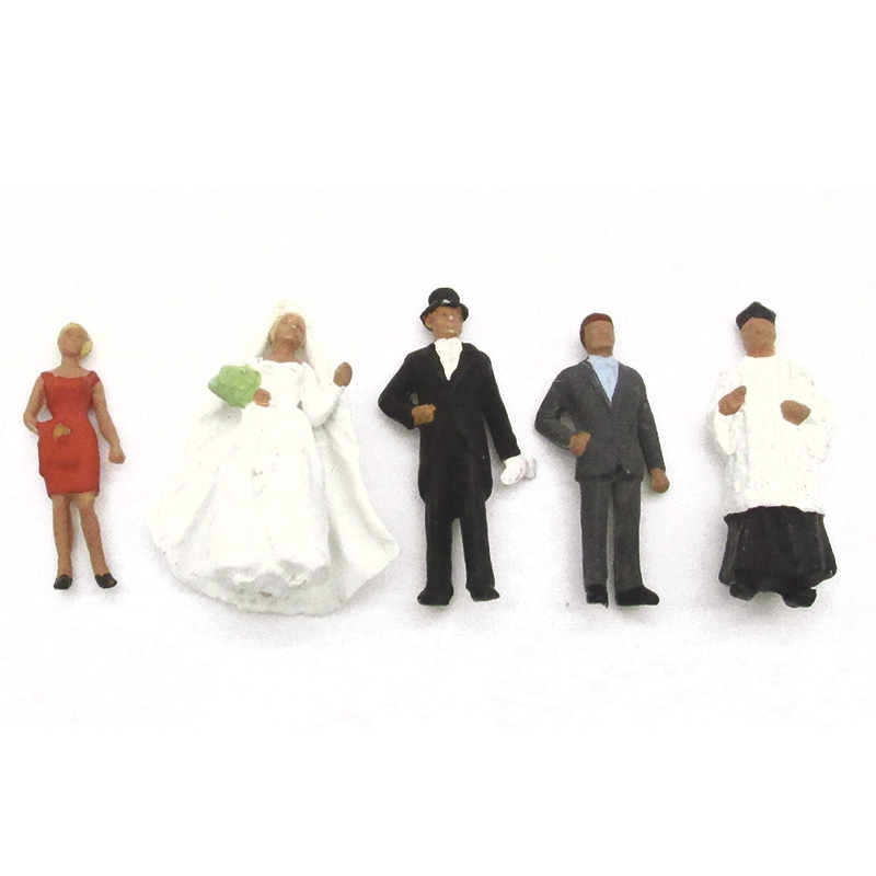 Preiser Figuren Hochzeit Brautpaar mit katholischem Geistlichen