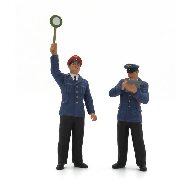 Preiser Figuren 4490 Aufsichtsbeamter und Zugführer, Bahnpersonal Spur G
